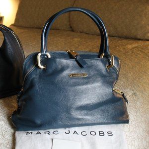 Marc Jacobs Paradise Rio satchel soft calfskin Italian leather in Atlantic blue